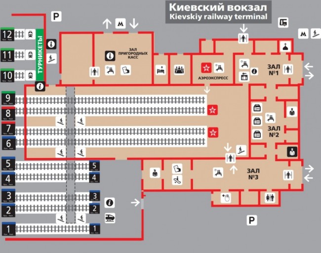 Киевский вокзал введет сквозную нумерацию железнодорожных путей с 1 апреля